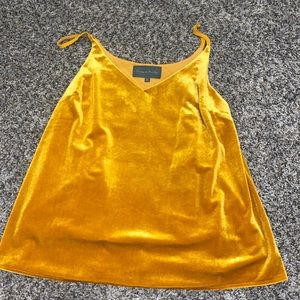 Mustard velvet tank top
